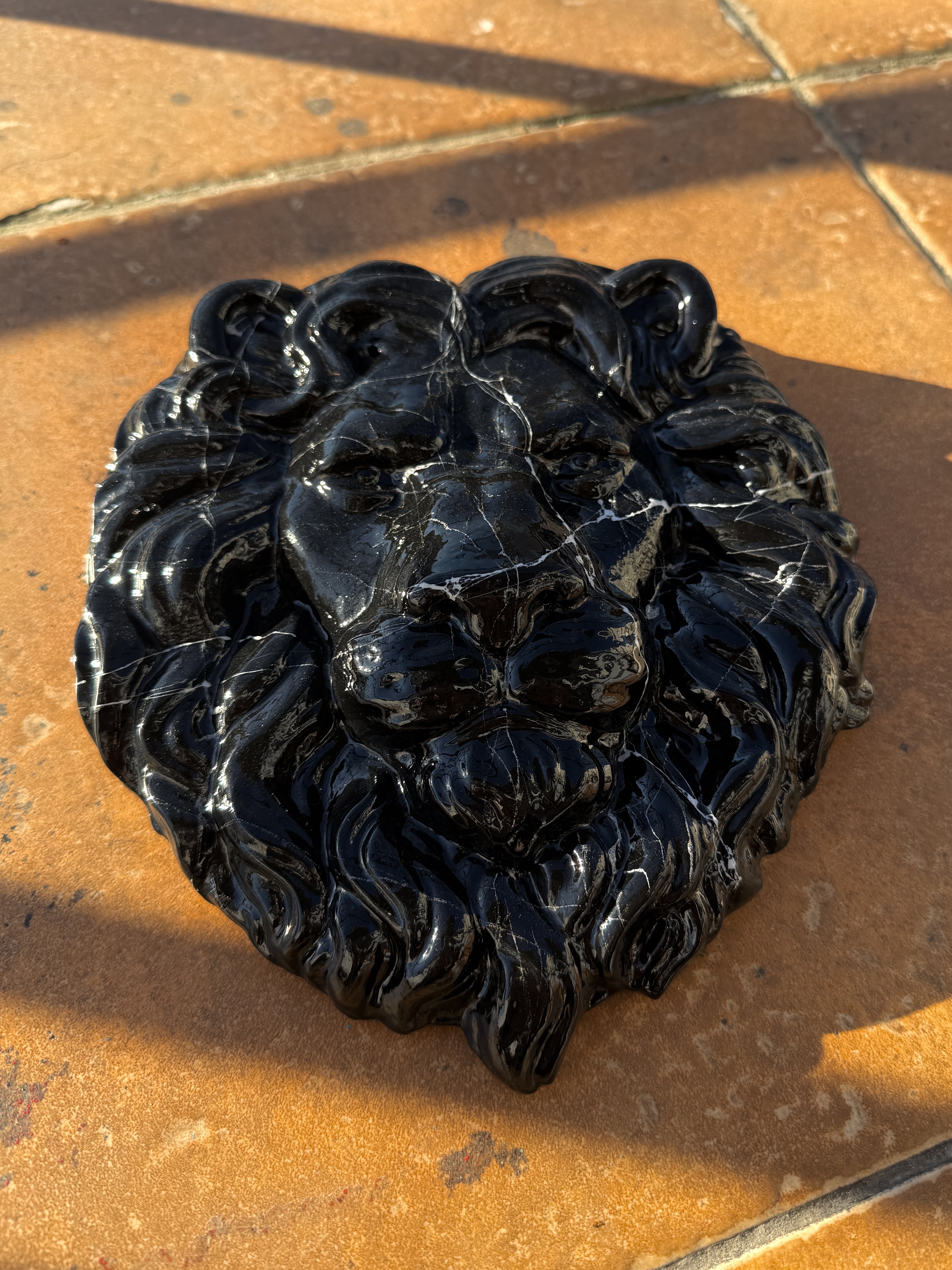 Working a single block of Nero Marquina.